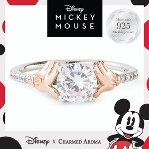 Official Disney Mickey Mouse gloves ring, 925 Sterling Silver Charmed Aroma